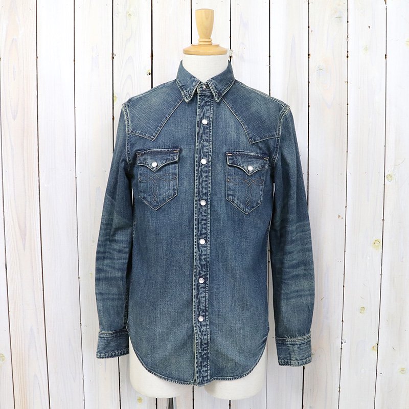 Double RL : INDIGO BUFFALO WESTERN SHIRT (DARK WASH)