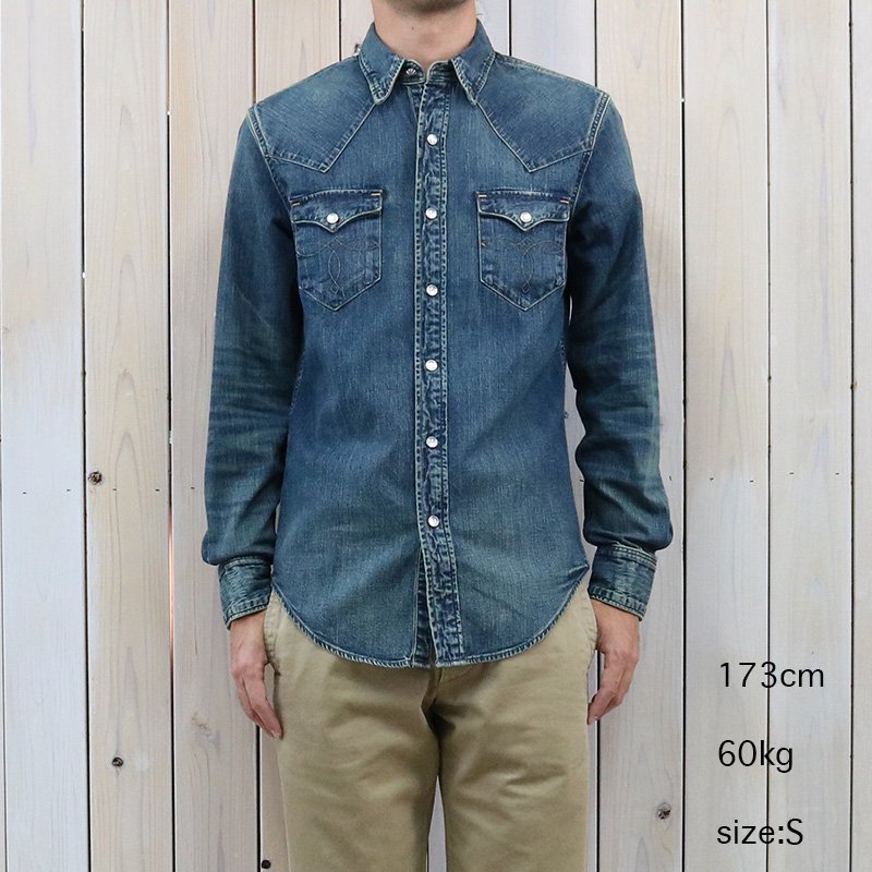 Double RL : INDIGO BUFFALO WESTERN SHIRT (DARK WASH)