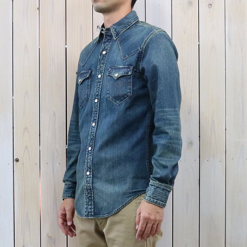 Double RL : INDIGO BUFFALO WESTERN SHIRT (DARK WASH)