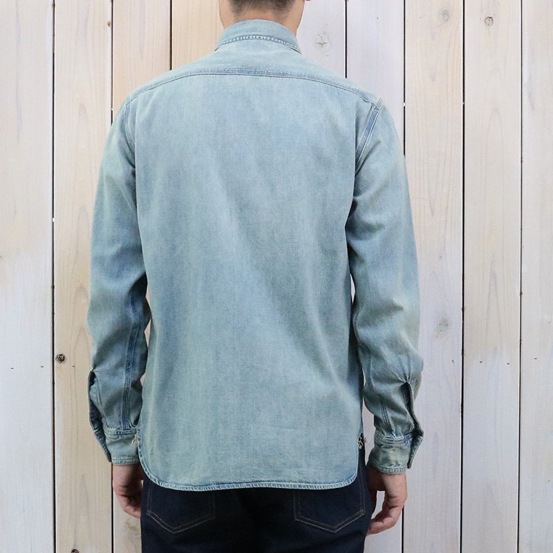 Double RL : INDIGO DENIM WORK SHIRT (MEDIUM WASH)
