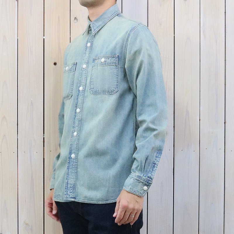 Double RL : INDIGO DENIM WORK SHIRT (MEDIUM WASH)