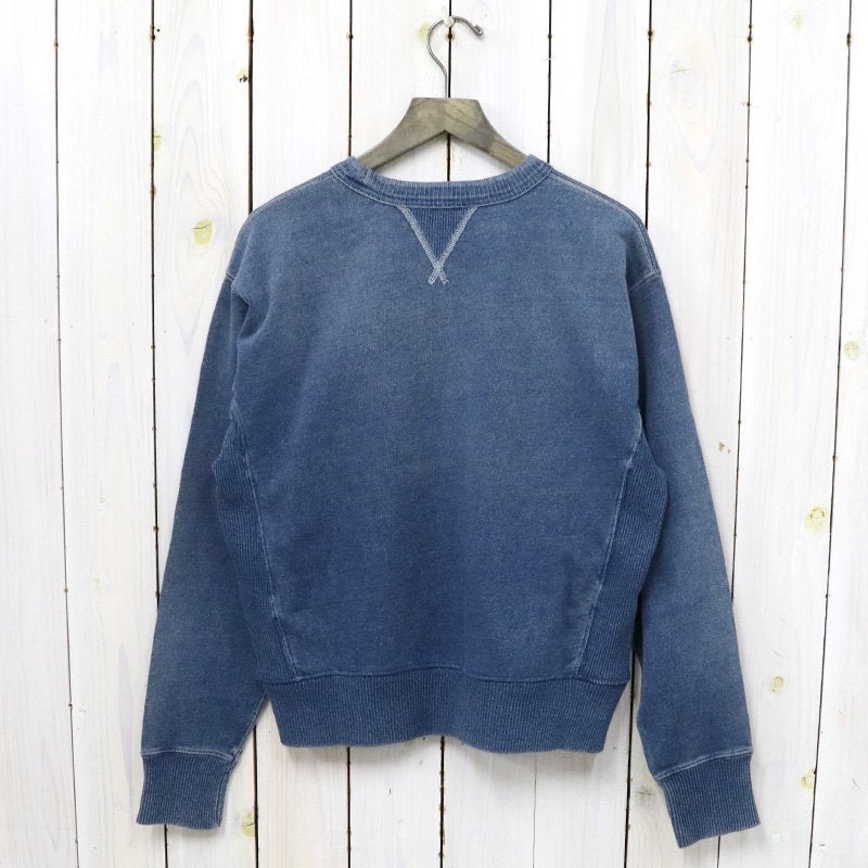 Double RL : INDIGO FRENCH TERRY SWEATSHIRT (WASHED BLUE INDIGO)