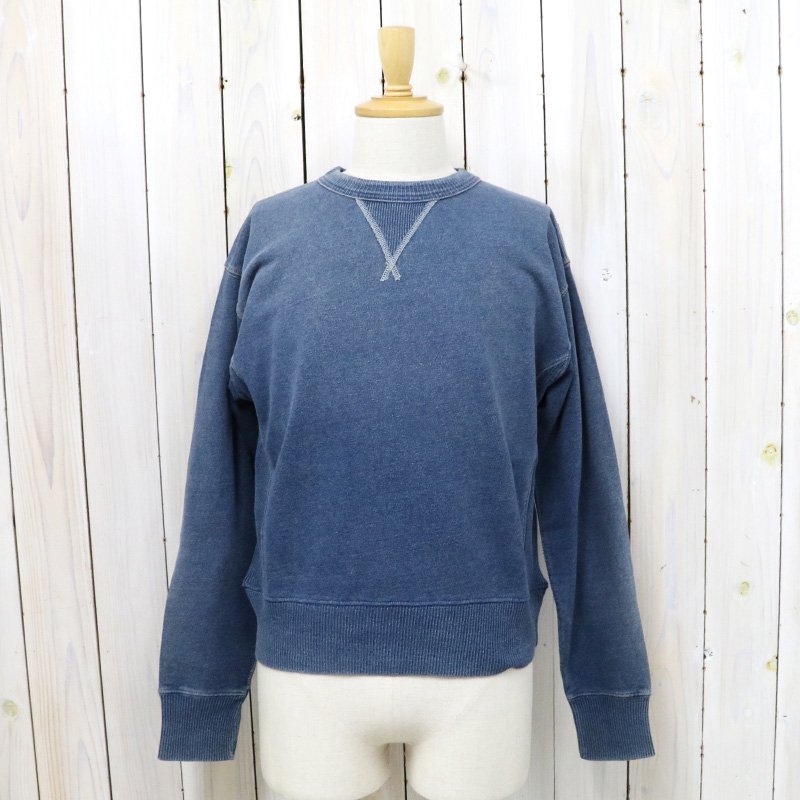 Double RL : INDIGO FRENCH TERRY SWEATSHIRT (WASHED BLUE INDIGO)