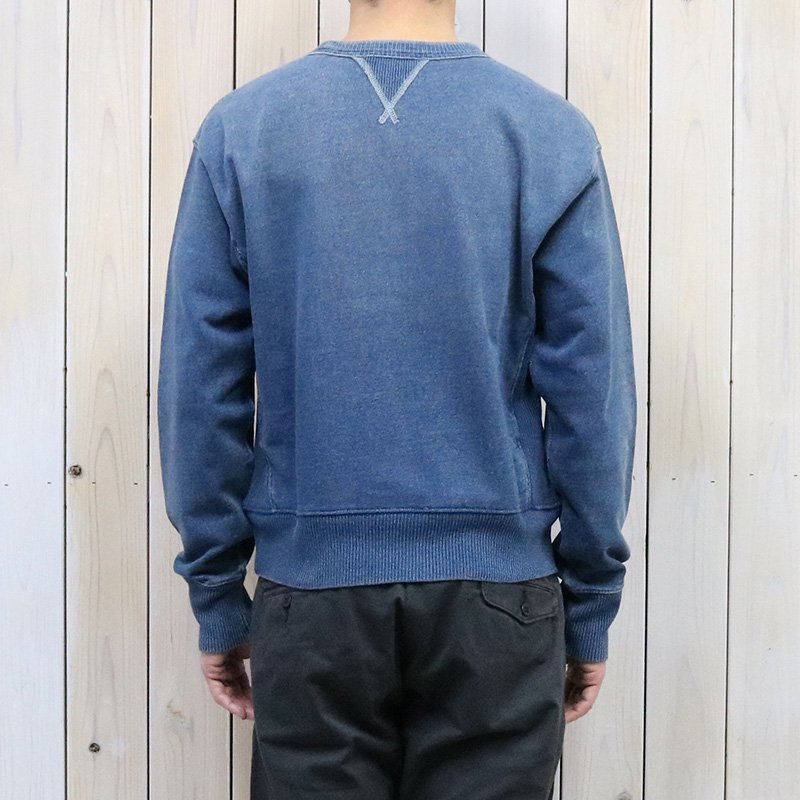 Double RL : INDIGO FRENCH TERRY SWEATSHIRT (WASHED BLUE INDIGO