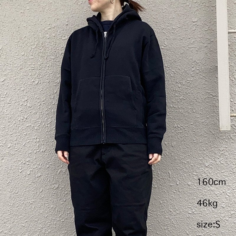 Double RL : GARMENT-DYED FLEECE HOODIE (NIGHT TRADER BLACK)
