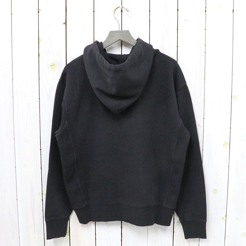 Double RL : GARMENT-DYED FLEECE HOODIE (NIGHT TRADER BLACK)