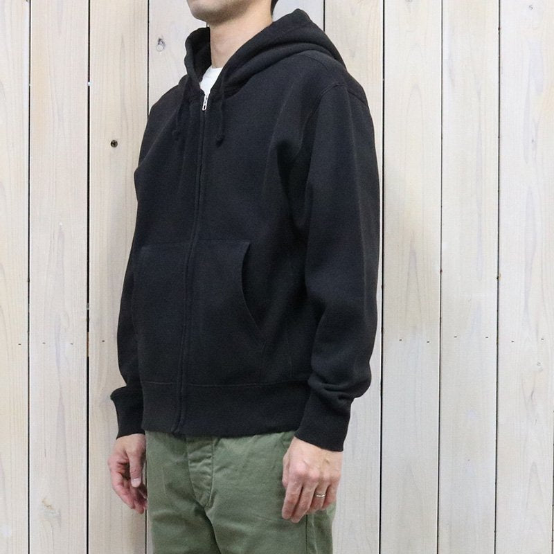 Double RL : GARMENT-DYED FLEECE HOODIE (NIGHT TRADER BLACK)