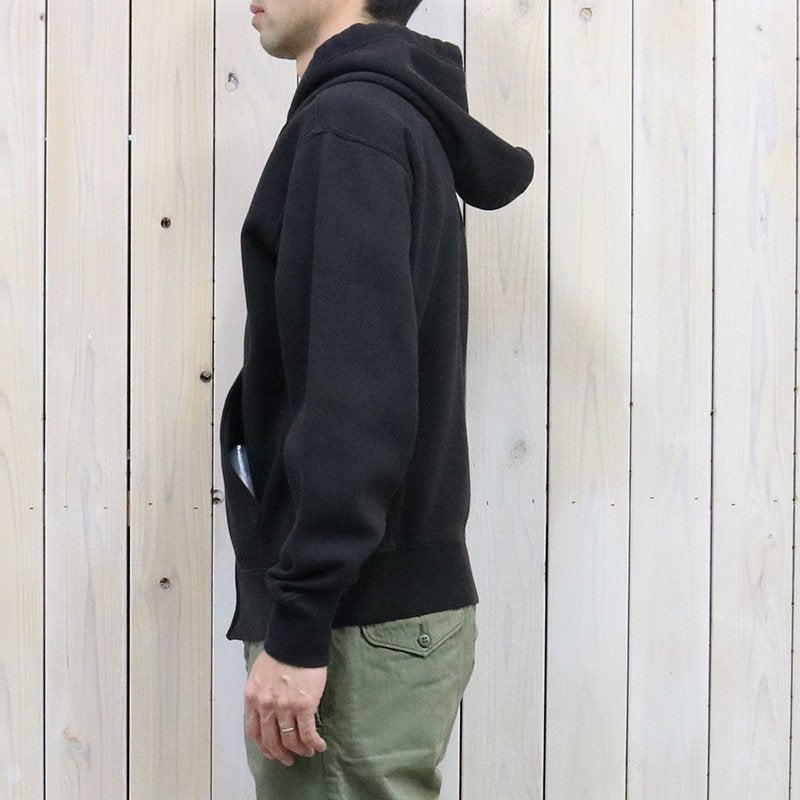 Double RL : GARMENT-DYED FLEECE HOODIE (NIGHT TRADER BLACK)