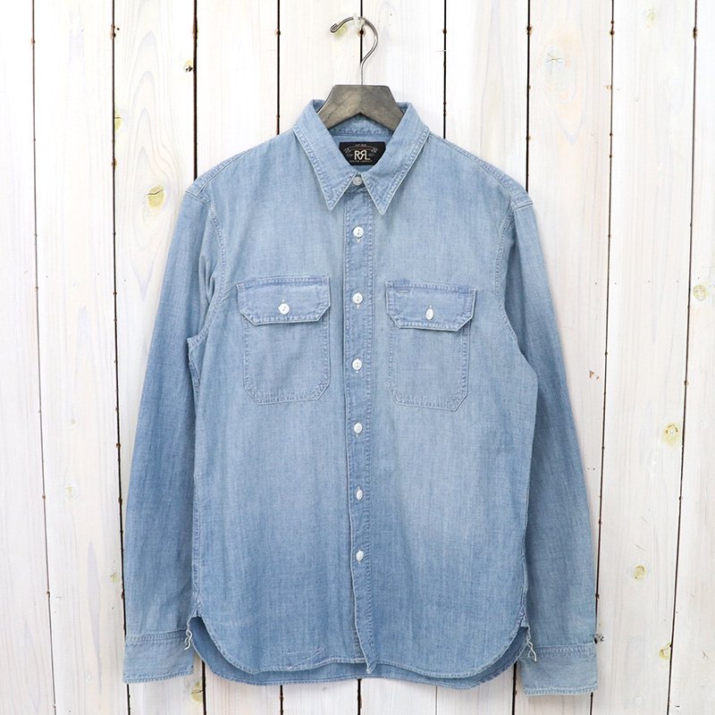 Double RL : INDIGO CHAMBRAY WORK SHIRT (MEDIUM WASH)