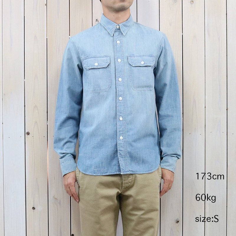 Double RL : INDIGO CHAMBRAY WORK SHIRT (MEDIUM WASH)