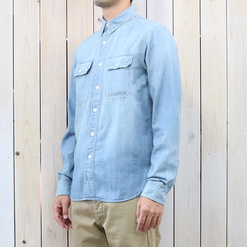 Double RL : INDIGO CHAMBRAY WORK SHIRT (MEDIUM WASH)