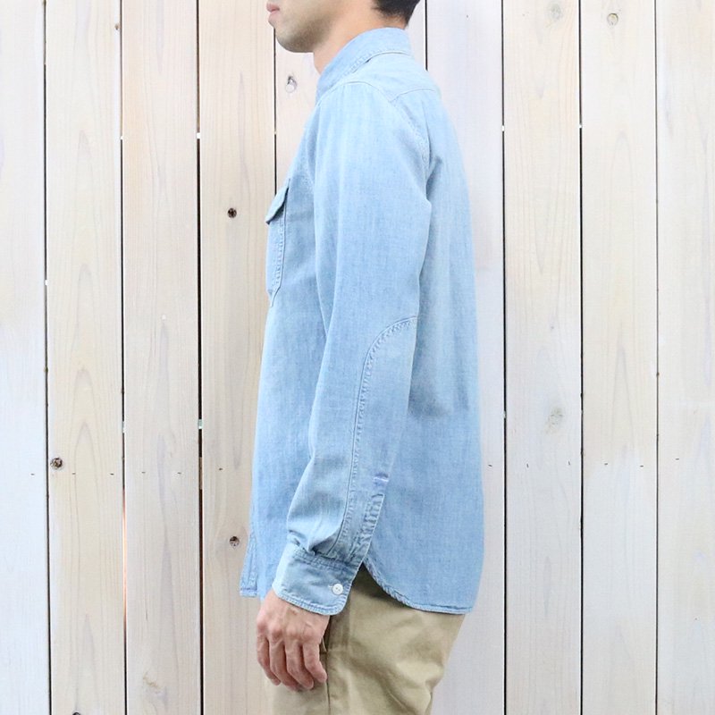 Double RL : INDIGO CHAMBRAY WORK SHIRT (MEDIUM WASH)
