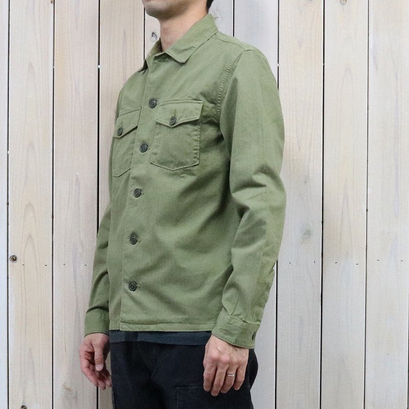 Double RL : HERRINGBONE TWILL SHIRT (MILITARY OLIVE)