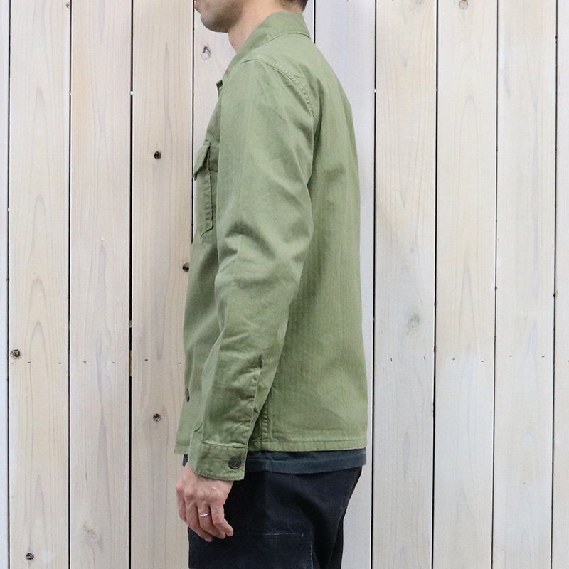 Double RL : HERRINGBONE TWILL SHIRT (MILITARY OLIVE)