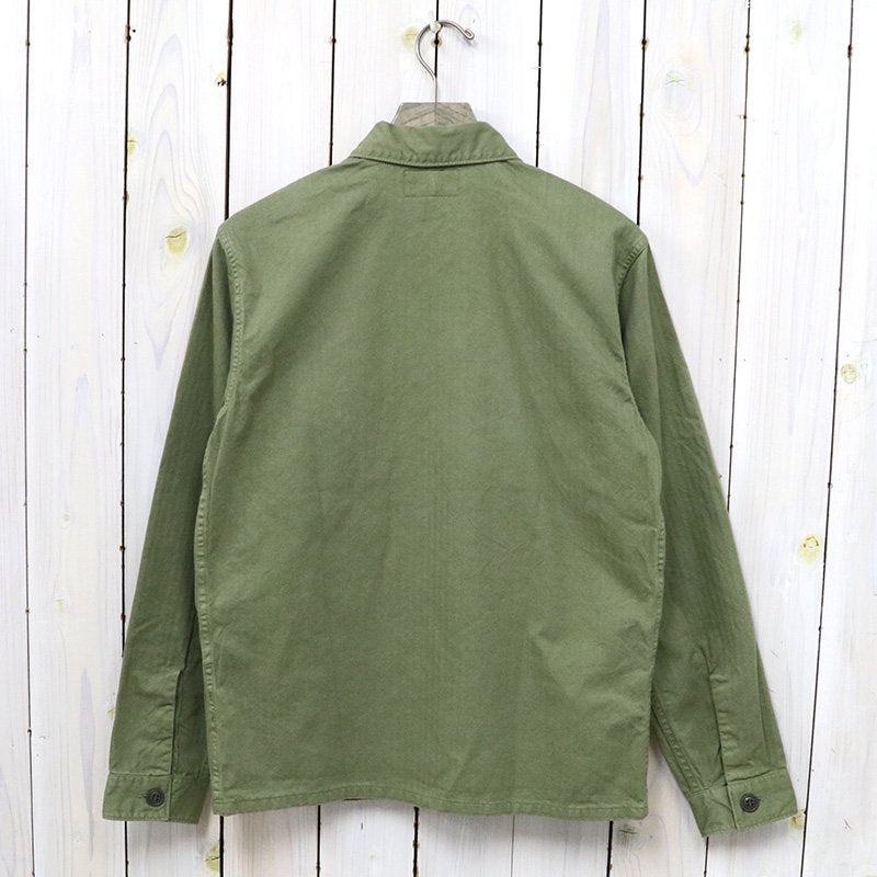 Double RL : HERRINGBONE TWILL SHIRT (MILITARY OLIVE)