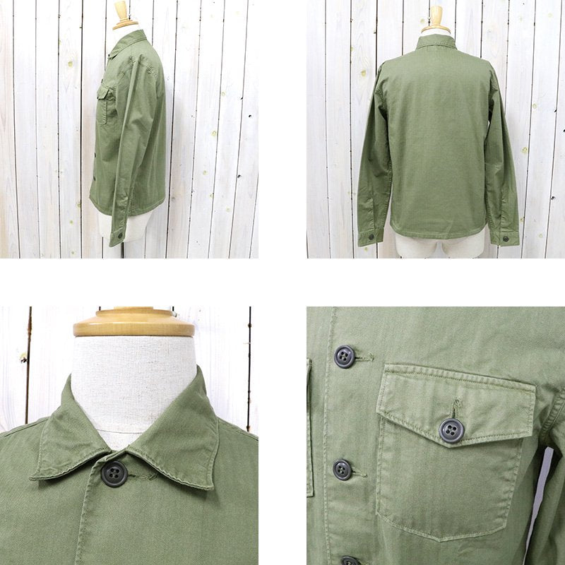 Double RL : HERRINGBONE TWILL SHIRT (MILITARY OLIVE)