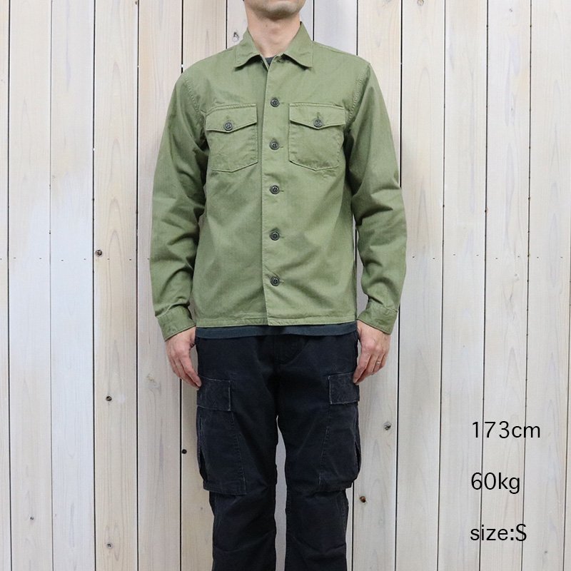 Double RL : HERRINGBONE TWILL SHIRT (MILITARY OLIVE)