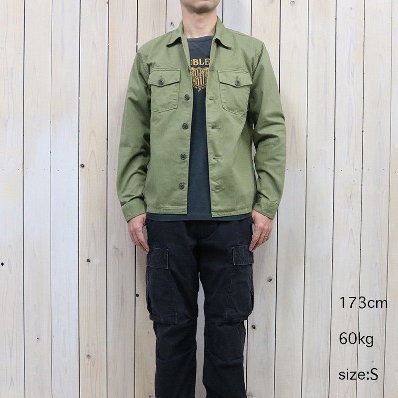 Double RL : HERRINGBONE TWILL SHIRT (MILITARY OLIVE)