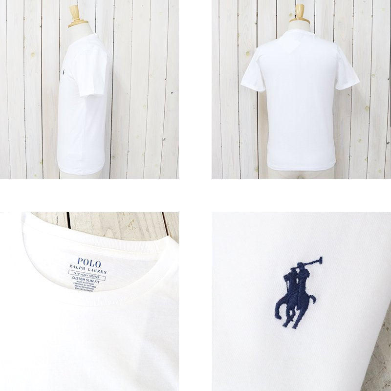 POLO RALPH LAUREN『カスタム スリム クルーネック Tシャツ』(WHITE)