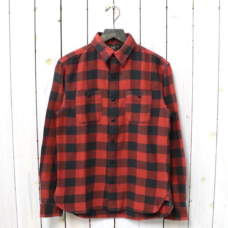 Double RL : PLAID TWILL WORK SHIRT (RL 105 RED BLACK)