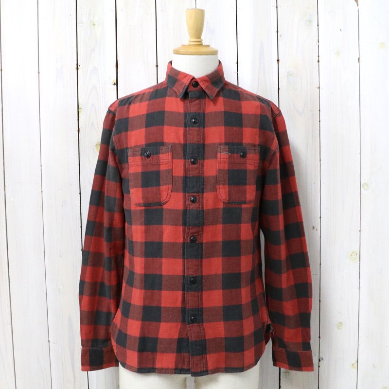Double RL : PLAID TWILL WORK SHIRT (RL 105 RED BLACK)