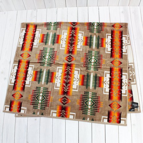 PENDLETON『JACQUARD TOWEL OVER SIZE』(Chief Joseph-Khaki)