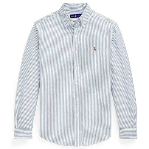 POLO RALPH LAUREN『カスタムフィット ストライプド オックスフォードシャツ』(BLUE)