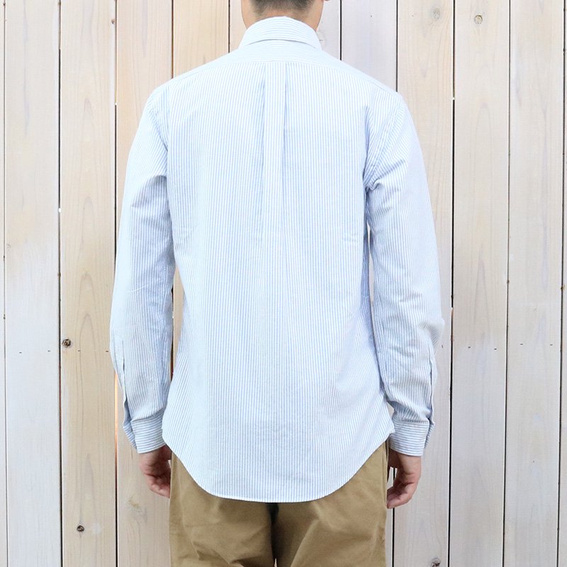 POLO RALPH LAUREN『カスタムフィット ストライプド オックスフォードシャツ』(BLUE)