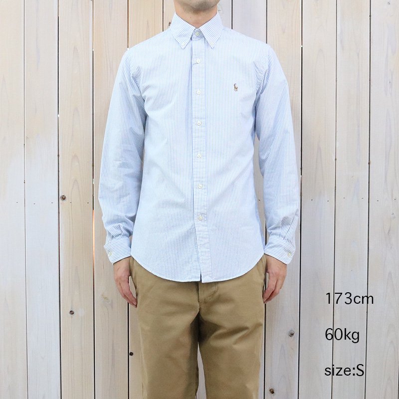 POLO RALPH LAUREN『カスタムフィット ストライプド オックスフォードシャツ』(BLUE)