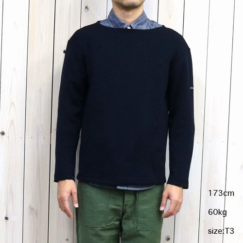 SAINT JAMES『DOUBLEFACE SWEATER』(NAVY)