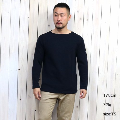 SAINT JAMES『DOUBLEFACE SWEATER』(NAVY)