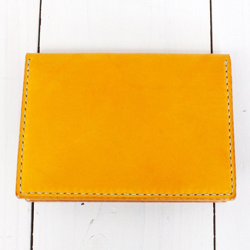 【SALE50%OFF】MOTO : CA1D 手染めカードケース (Yellow)