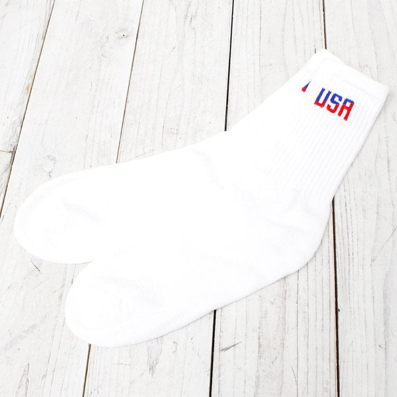AWS : USA CREW 3P SOCKS (WHITE)