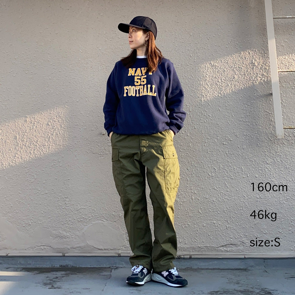 BUZZ RICKSON’S : HORIZONTAL KNITTING SWEAT SHIRT NAVY FOOTBALL