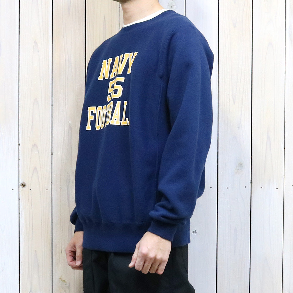 BUZZ RICKSON’S : HORIZONTAL KNITTING SWEAT SHIRT NAVY FOOTBALL