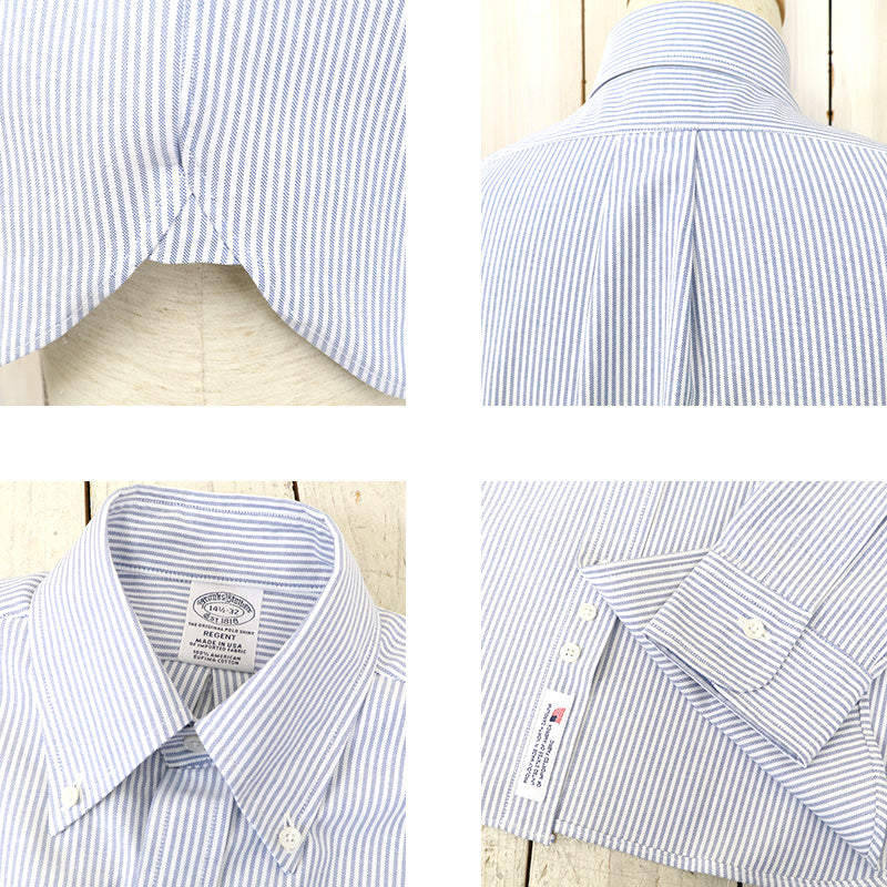 Brooks Brothers『スーピマコットン オックスフォード ポロボタンダウンシャツ-Regent Fit』(Candy Stripe Blue)