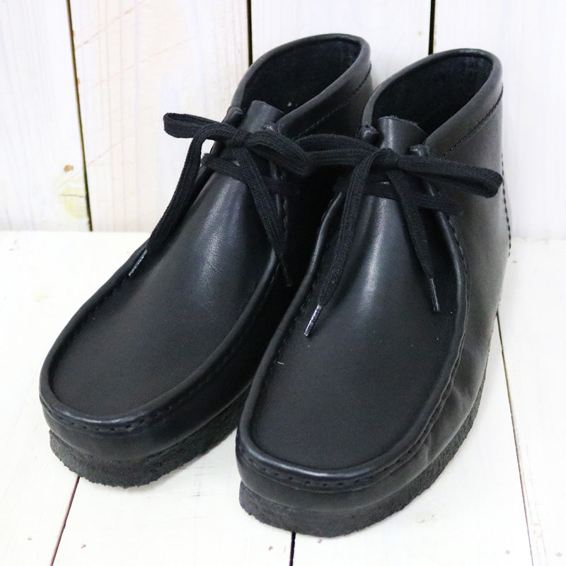 CLARKS WALLABEE BOOT BLACK LEATHER