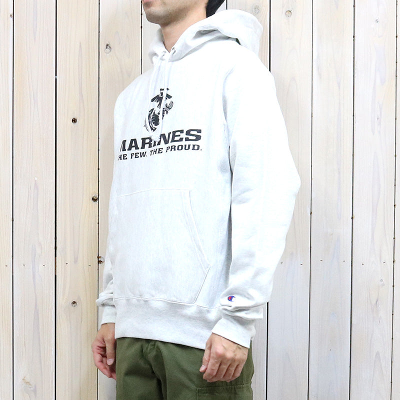 Champion : MARINES EGA CHAMPION REVERSE WEAVE HOOD (ASH GREY)