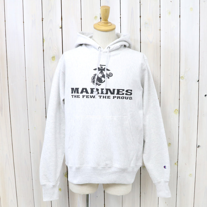 Champion : MARINES EGA CHAMPION REVERSE WEAVE HOOD (ASH GREY)