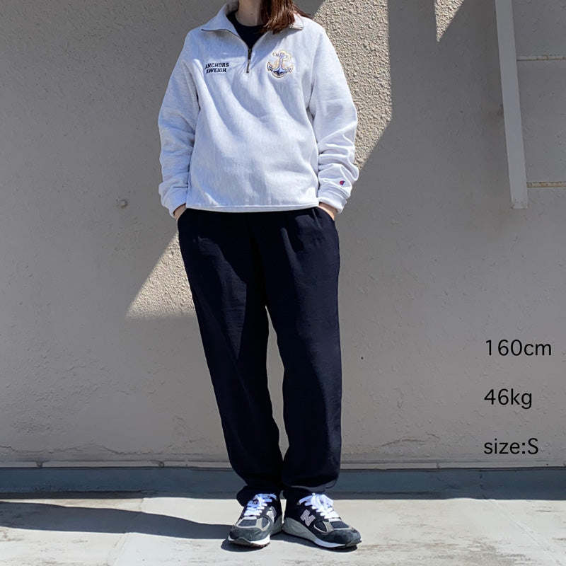 Champion : NAVY CHAMPION ANCHOR REVERSE WEAVE 1/4 ZIP (GREY)