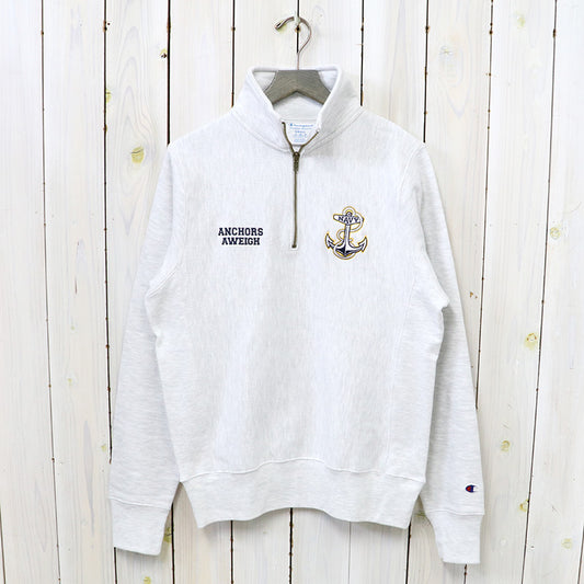 Champion : NAVY CHAMPION ANCHOR REVERSE WEAVE 1/4 ZIP (GREY)