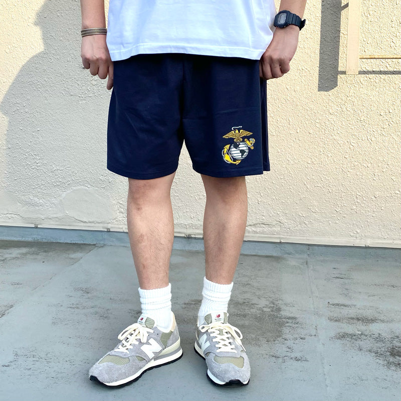 Champion : USMC EGA CHAMPION LOGO COTTON SHORT (NAVY)