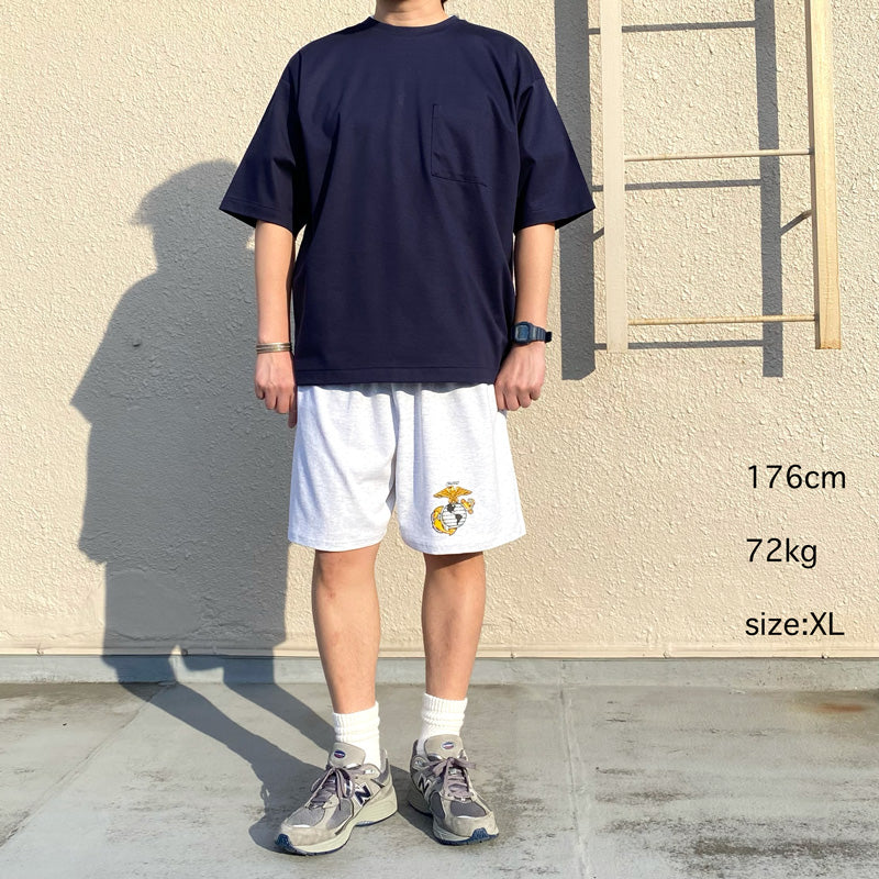 Champion : USMC EGA CHAMPION LOGO COTTON SHORT (GREY)