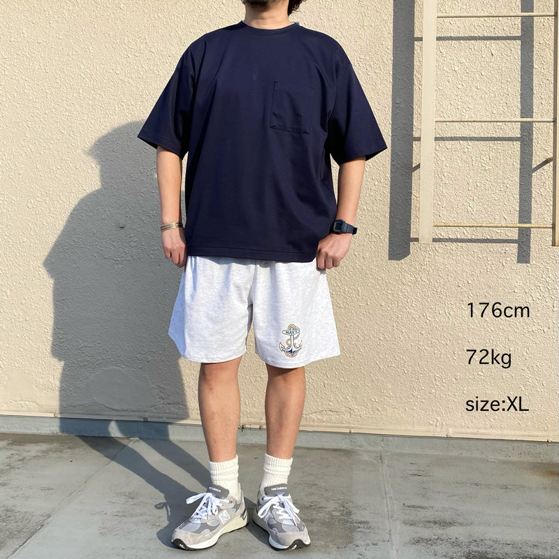 Champion : NAVY ANCHOR CHAMPION LOGO COTTON SHORT (GREY)