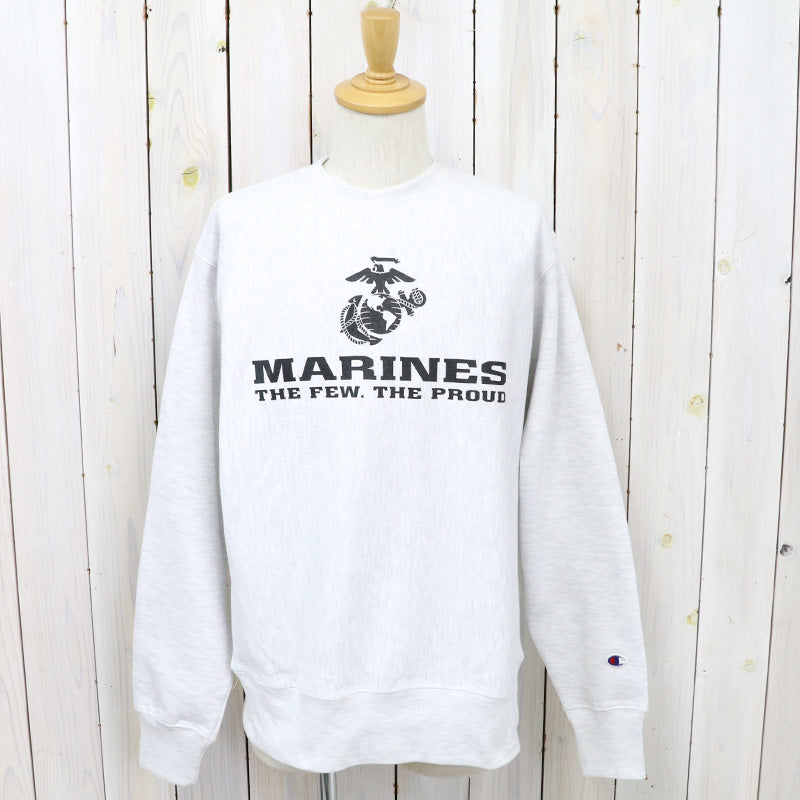 Champion : MARINES EGA CHAMPION REVERSE WEAVE CREWNECK (ASH GREY)