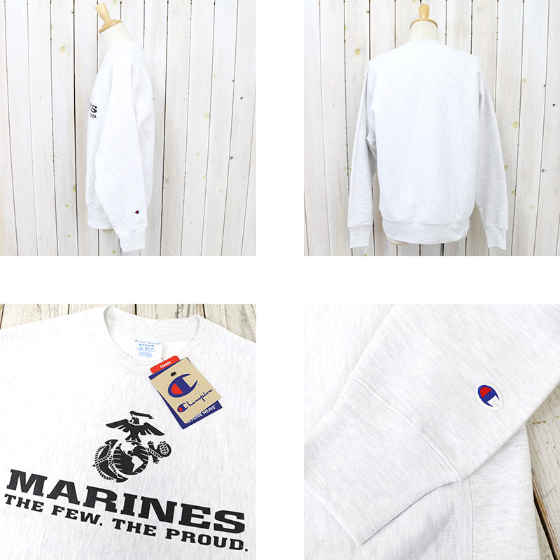 Champion : MARINES EGA CHAMPION REVERSE WEAVE CREWNECK (ASH GREY)