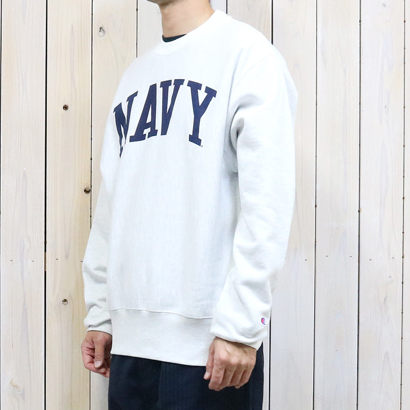 Champion : NAVY MIDSHIPMEN CHAMPION ARCH REVERSE WEAVE PULLOVER SWEATSHIRT (HEATHER GREY)