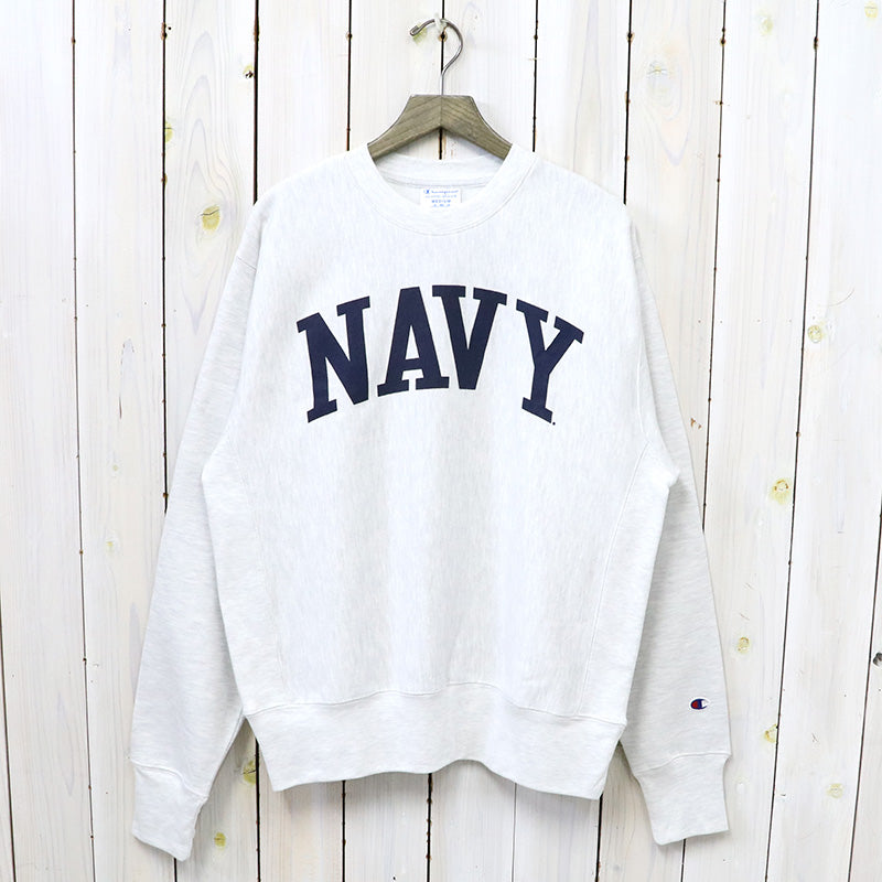 Champion : NAVY MIDSHIPMEN CHAMPION ARCH REVERSE WEAVE PULLOVER SWEATSHIRT (HEATHER GREY)