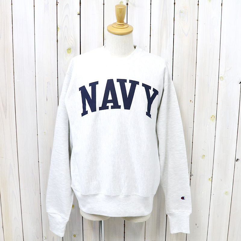 Champion : NAVY MIDSHIPMEN CHAMPION ARCH REVERSE WEAVE PULLOVER SWEATSHIRT (HEATHER GREY)