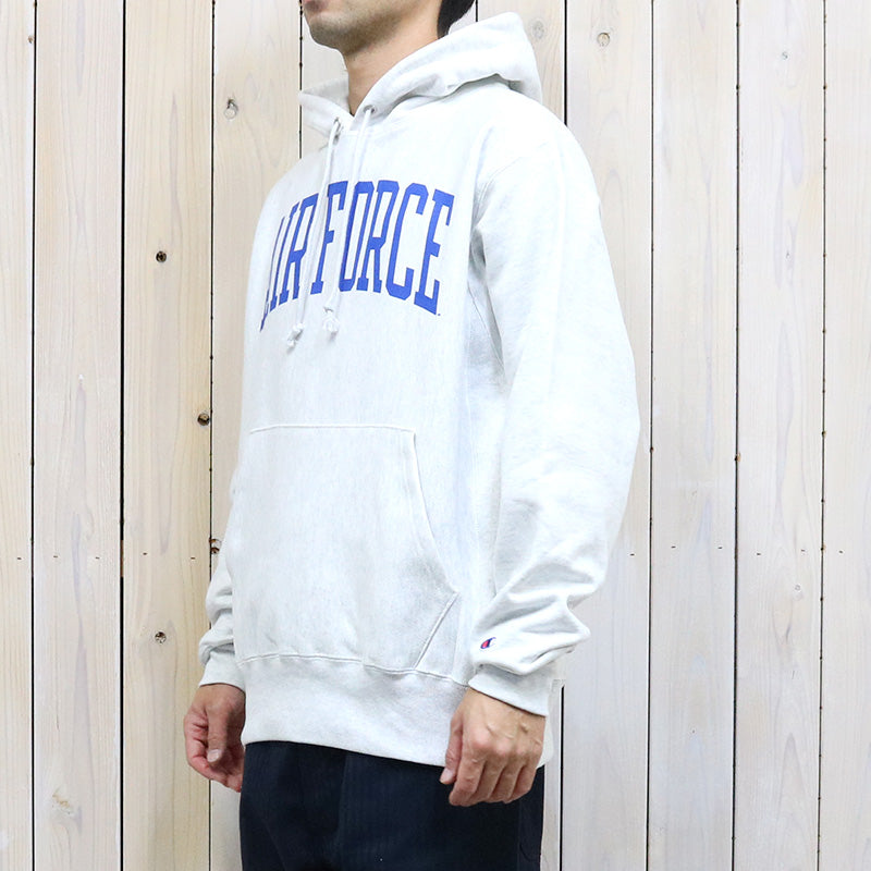 Champion : AIR FORCE FALCONS CHAMPION TEAM ARCH REVERSE WEAVE PULLOVER HOODIE (HEATHER GREY)